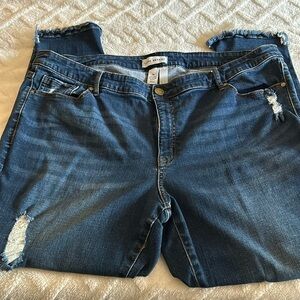 Lane Bryant distressed skinny jeans